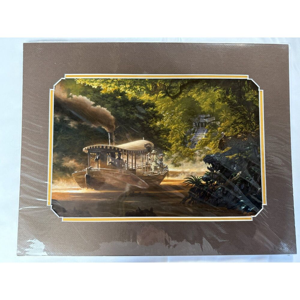 Disney Parks Jungle Cruise John Nadeau Jaguar King 14x18 Art Print
